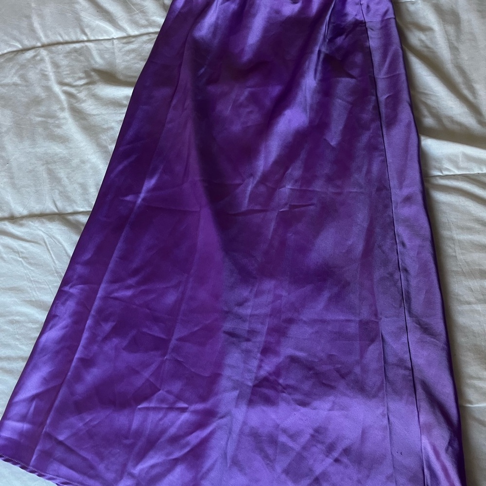 Renee C. Vibrant Purple A-Line Skirt